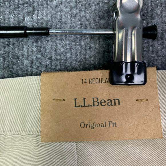 NEW LL Bean Chino Shorts 9" Original Fit Women's SZ‎ 14 Khaki Wrinkle free - Picture 9 of 12